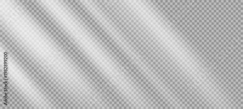 Shadow overlay effect with soft sunlight streaming through window on wall background. Natural light and shadow pattern - elegant texture for product photography and studio design projects.