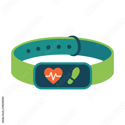 Fitness Tracker Smart Band Vector Icon