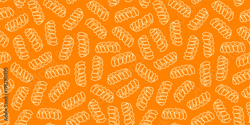 doodle french fries background. French fries pattern background. seamless pattern French fries background. french fries doodle background for packaging. unhealthy snacks chips pattern.