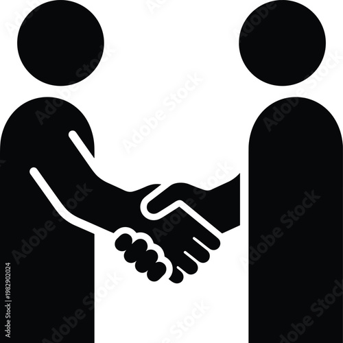 Two people shaking hands to show agreement and partnership.