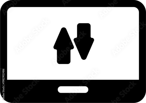 Arrows move on a smartphone