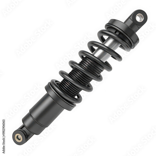 A black Coil over shock absorber for a vehicle