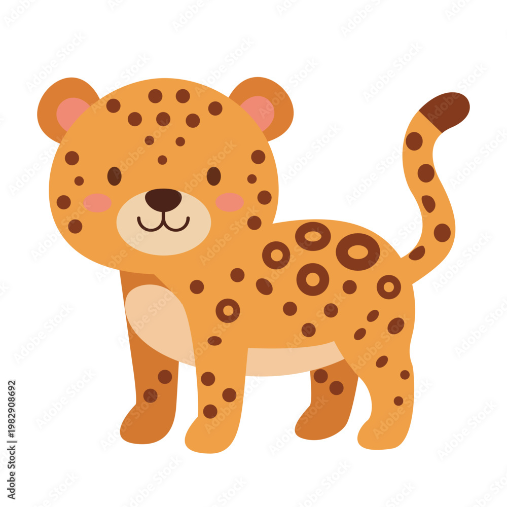 Fototapeta premium Vector graphic icon for Leopard