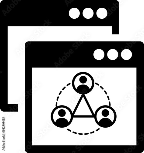 Illustration shows three connected people