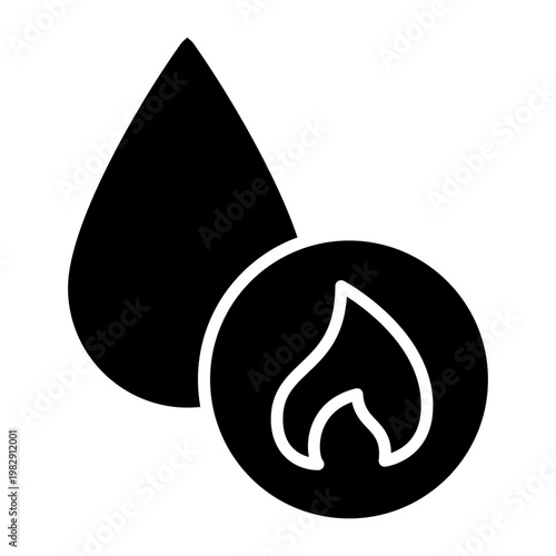 Natural gas icon vector. Propane Illustration sign. Gas supply symbol. Gas logo.