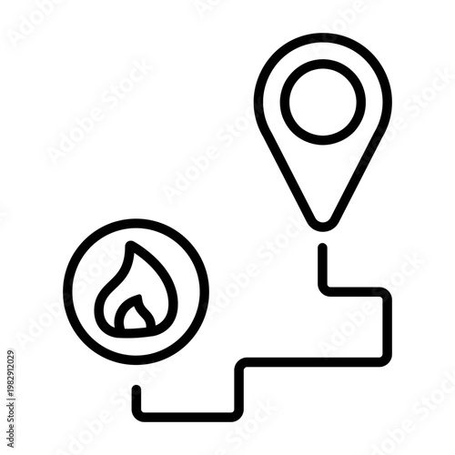 Natural gas icon vector. Propane Illustration sign. Gas supply symbol. Gas logo.