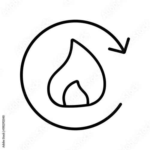 Natural gas icon vector. Propane Illustration sign. Gas supply symbol. Gas logo.