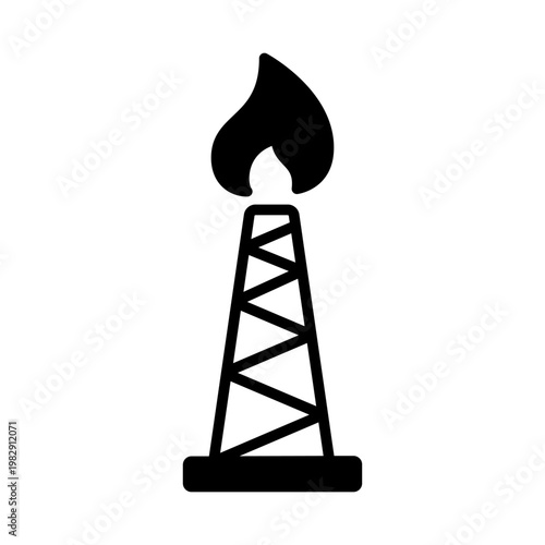 Natural gas icon vector. Propane Illustration sign. Gas supply symbol. Gas logo.
