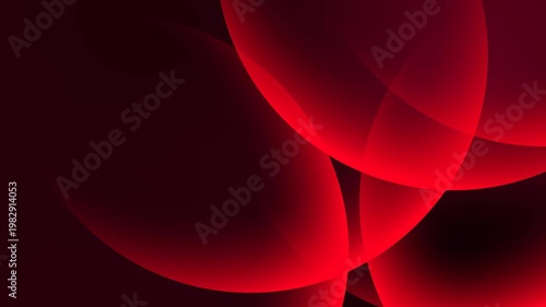 glowing abstract shapes with dark red background