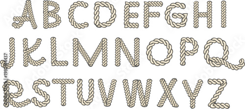Marine ropes retro capital letters