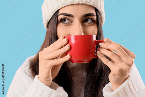 Young woman in winter cloth...