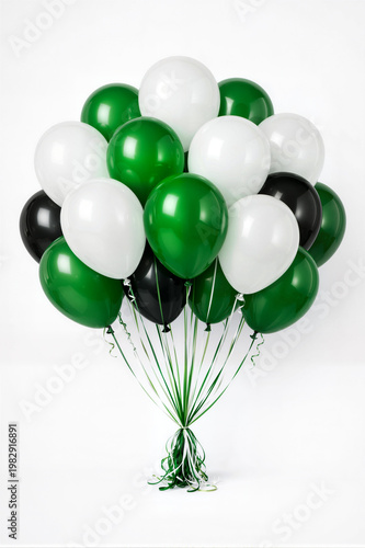 multicolored balloons isolated on white 