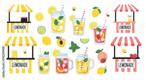 Refreshing Summer Lemonade Stands and Drinks Collection