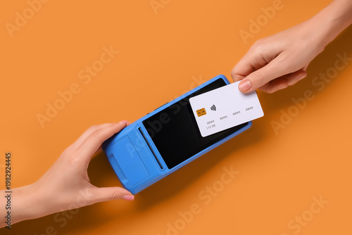 Female hands with credit ca...