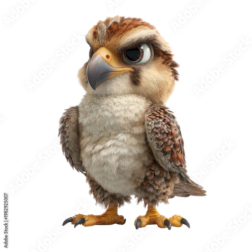 Cartoon owl character standing confidently in a digital art style created for a fun animation project or children's book
