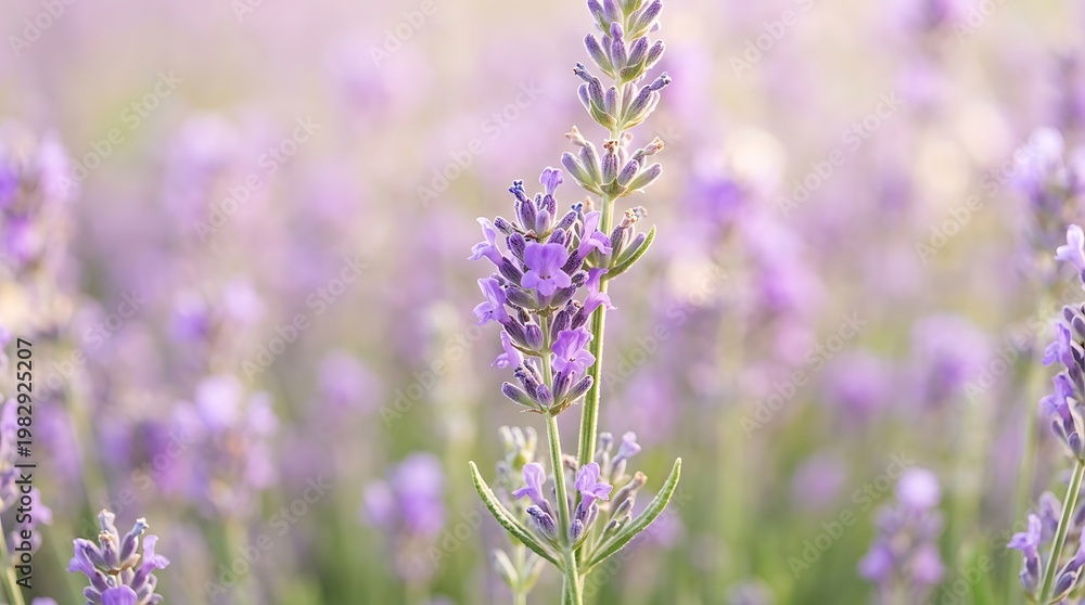 Obraz premium Lavender Field in Bloom: Floral Fragrance and Calming Purple Hues