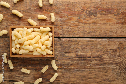 Box with sweet corn sticks ...