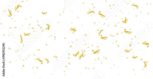 Golden confetti falling