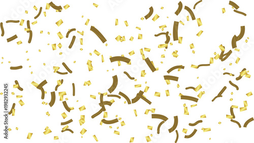Golden confetti falling