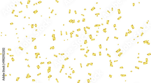 Falling golden confetti