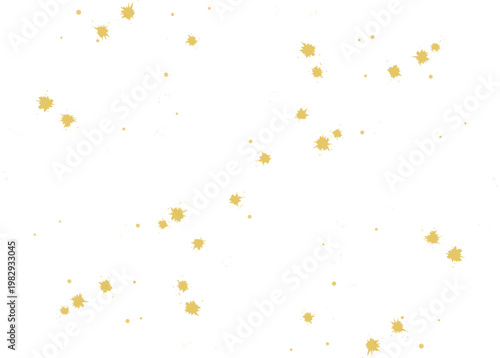 Gold glitter particles, confetti, stars and sparkles