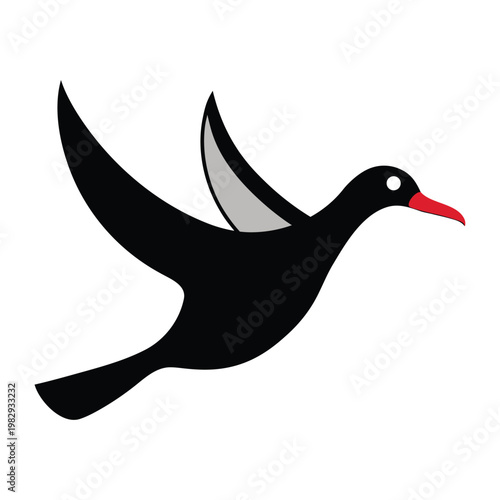 Foto Adobe Illustrator Artwork of albatross flying