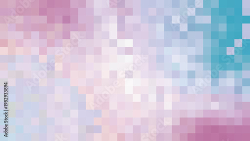 寒色系のモザイクタイルの背景素材