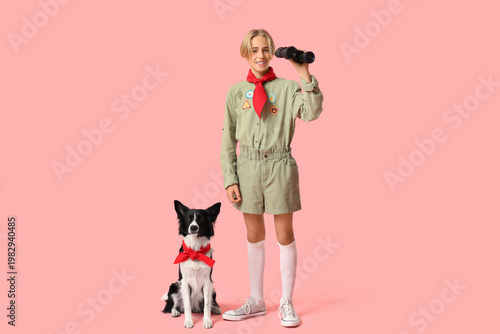Boy scout with cute Border ...