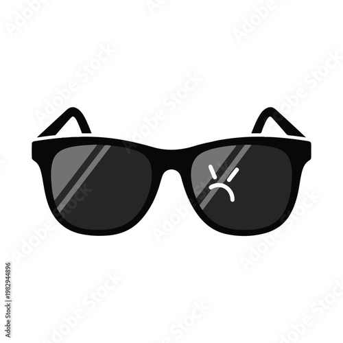 Sunglasses with a Frowning Lens