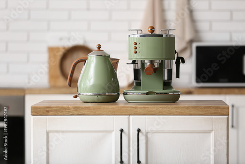 Modern coffee machine with ...