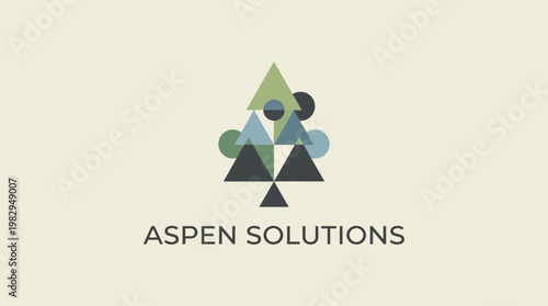 Aspen Solutions geometric mountain logo triangles.