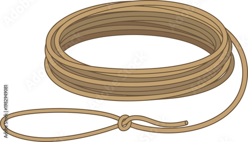 Coiled Rope Closeup With Loop.