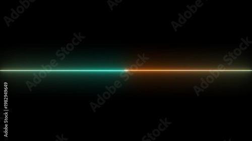 neon line animation. neon tubes emitting small particles. Neon lines