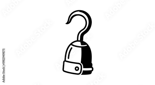 Pirate Hook Hand Icon Vector Illustration