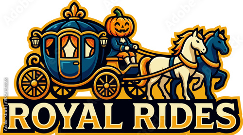 Royal Rides Halloween Carriage with Pumpkin Rider.
