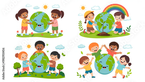 Children celebrating diversity with colorful cultural attire and instruments