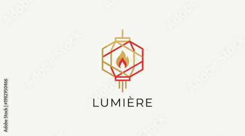 Lumiere geometric logo emblem design.