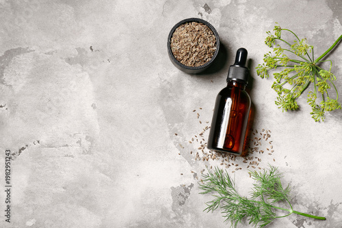 Bottle of dill seed essenti...