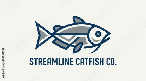 Catfish Illustration Logo Design for Brand.