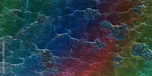 A 3D illustration of an abstract colorful paint background featuring a global world map with geography borders and continents on a paper atlas vector