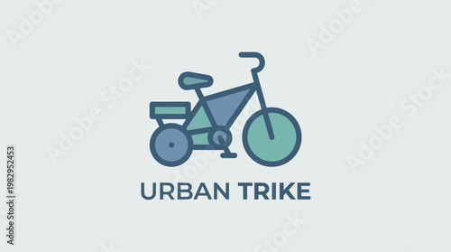 Urban Tricycle In City Illustration.