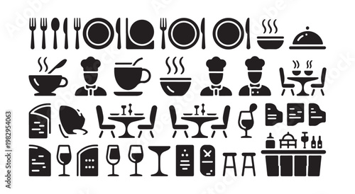 Set of various camera and camcorder icons in outline style for digital and vintage photography.