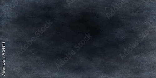 A textured dark blue sky filled with moody smoke and storm clouds creates a grunge night backdrop featuring layers of mist and gray fog over a deep black space