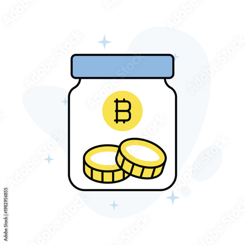 Ethereum Saving Vector Fill outline Icons Eps 10 File