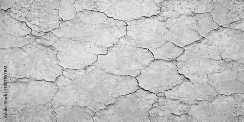 An abstract grunge texture of an old cracked concrete wall reveals an arid pattern of dry clay and weathered stone surface resembling parched desert soil