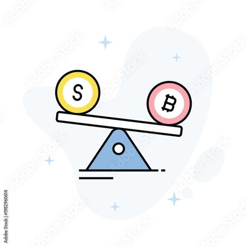 Currency Comparison Vector Fill outline Icons Eps 10 File