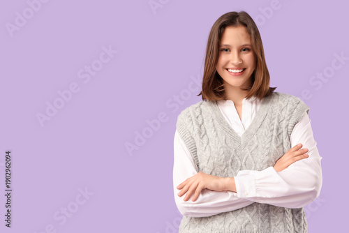 Beautiful young happy woman...
