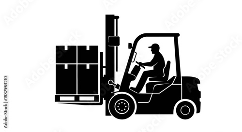 Forklift operator transporting heavy pallets.