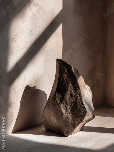 Warm minimalism with natural stone and soft light 