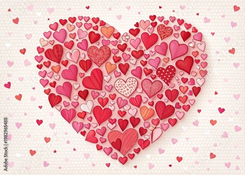 A big heart made of little hearts